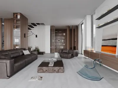 3D model of modern villa 3D model purchase