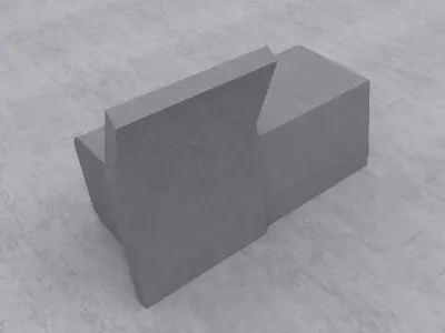 Modern Bench Street and Garden 5 3D model