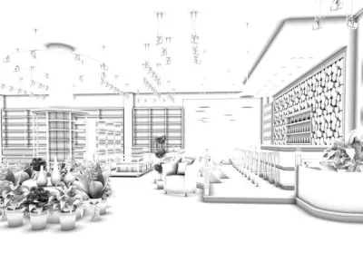 Business Restaurant - Coffee - Banquet  105 3D model