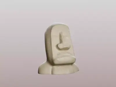 Face Figurines Low-poly 3D model