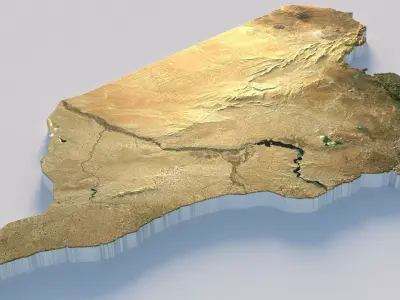 Syria Terrain Country 3D model