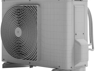 Toshiba Outdoor Air Conditioner Unit Low-poly 3D model