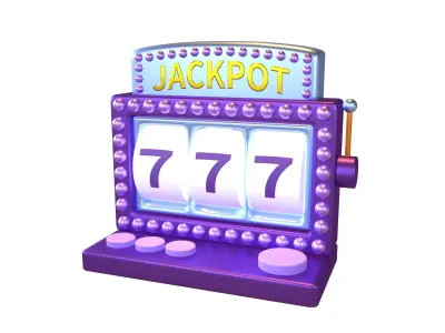 Cartoon Slot Machine v1 006 Low-poly 3D model