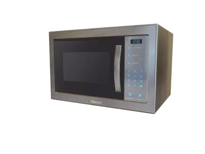 Microwave silver oven 3D model