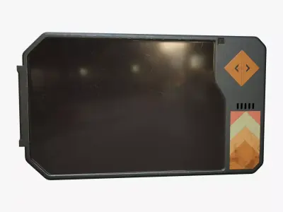 Sci-fi Touchpad 11 Low-poly 3D model