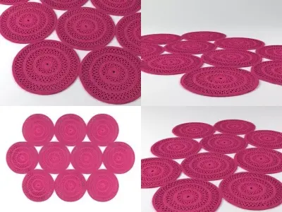 Shang crocheted placemats - 3D model