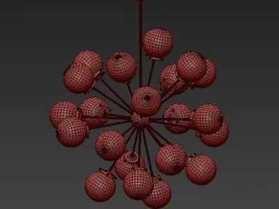 Bordeaux 18 Light Chandelier 3D model