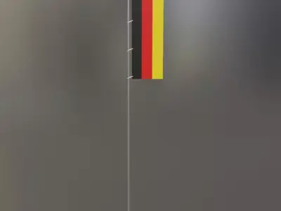 Germany Flag 8m Low-poly 3D model