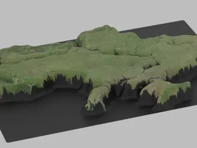 Ukraine Map Country Low-poly 3D model