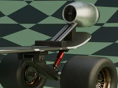 Sci-fi Skateboard  3D model