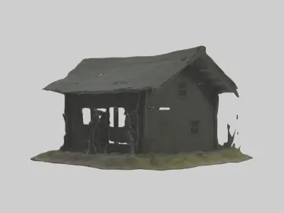 Creepyforestcabinm 1 Low-poly 3D model
