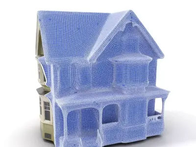 Victorian House model pack Low-poly 3D model