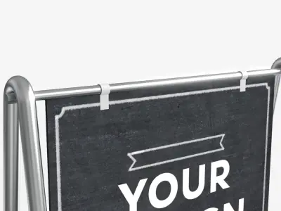 Stand Street Banner 3D model