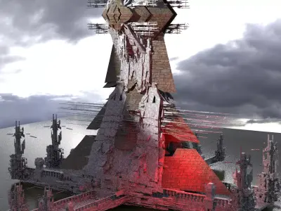 Ramesses Great pyramid under construction  3D model