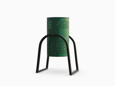 Perforated Trashcan 3D model