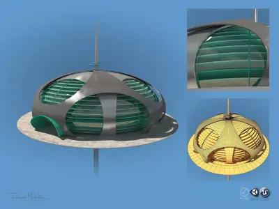 Futuristic Architecture Skyscraper 10 3D model