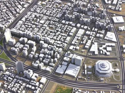 Riyadh - 3D City Model Low-poly 3D model