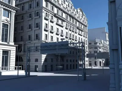 3D City Intersection 3D model