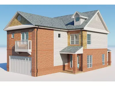Two Story House 4 3D model