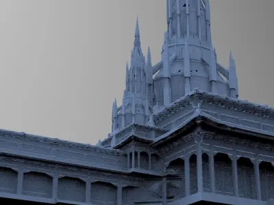 Dragon Temple Ronin temple 5 3D model