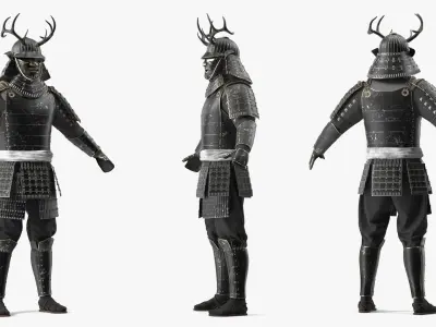  Samurai Sengoku Era Warrior Armor With Antler Helmet 