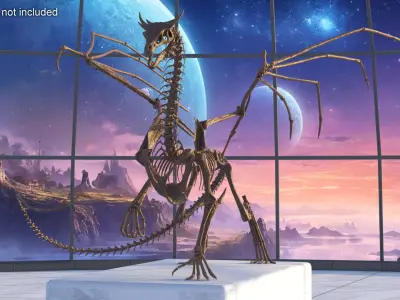  Petrified Dragon Skeleton Posed 