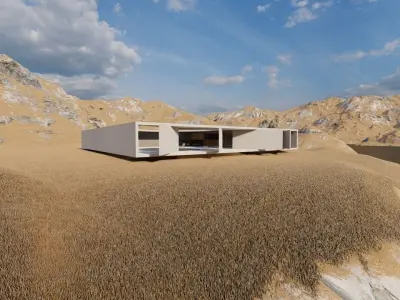 Casa Scene-villa-modern house 3D model 75