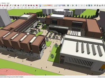 Sketchup School and University B6 3D model