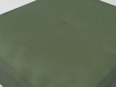 Monga Footstool Low-poly 3D model