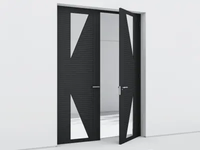 Aluminium door 303 3D model