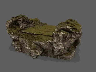 Stairs stone staircase Low-poly 3D model
