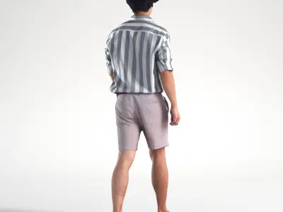 Man Casual Summer Walking Street Low poly Chris 2280 3D model