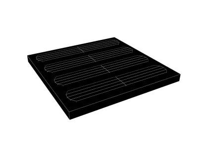 Pedestrian Paving Bricks v1 002 Low-poly 3D model