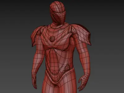 Beta Suit and Sci-Fi Gun Low-poly 3D model