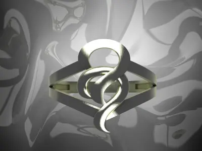 Plain Light Women Ring 3D print model