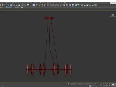PRISM SINGLE TIER CHANDELIER Low-poly 3D model