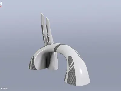 Scifi building Low-poly 3D model purchase