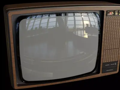 Grundig SuperColor 8642 Vintage TV 3D model