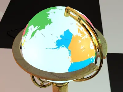 desk globe lighting 3D model