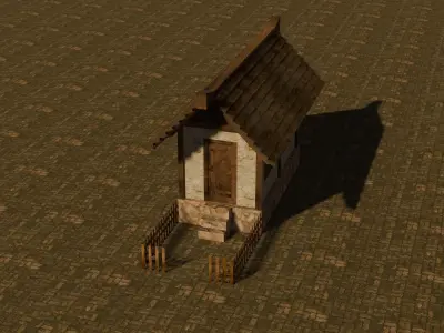 Medieval House 10 Free low-poly 3D model