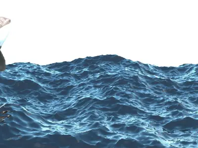 Orca Is Jumping In The Ocean 3D model