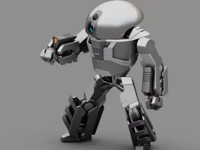 Combat Droid nino  rigged character 3D model