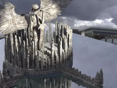 Angel Walled City kit bash 3D model