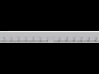 Ceiling hung fluorescent light architectural office light fixtur 3D model