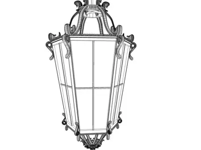 Antique Hanging Lantern 3D model