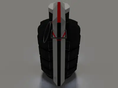 SCI-FI Grenade Low-poly 3D model