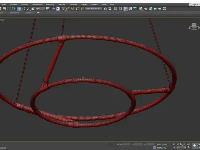 Chicago Loop LED Chandelier Low-poly 3D model