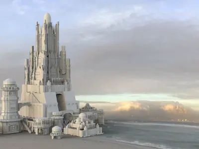 Dracula Ancient Tower Structure 3D model