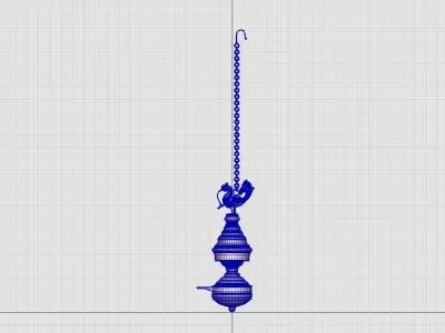 oil lamp 3D model 8