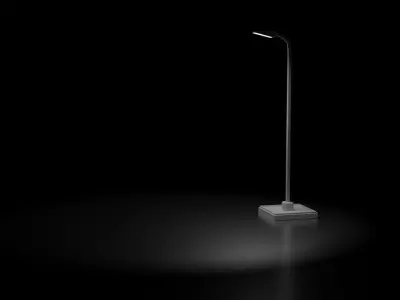 Low Poly Street Light 3D model
